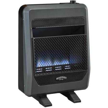 BLUEGRASS LIVING Propane Gas Vent Free Blue Flame Gas Space Heater With Blower And B20TPB-BB